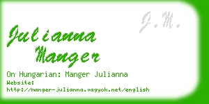 julianna manger business card